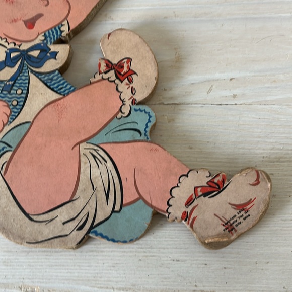 Vintage Nursery wall pin up, 1952 Mother Goose Pin-UPS by the Dolly Toy Co. - Picture 4 of 8